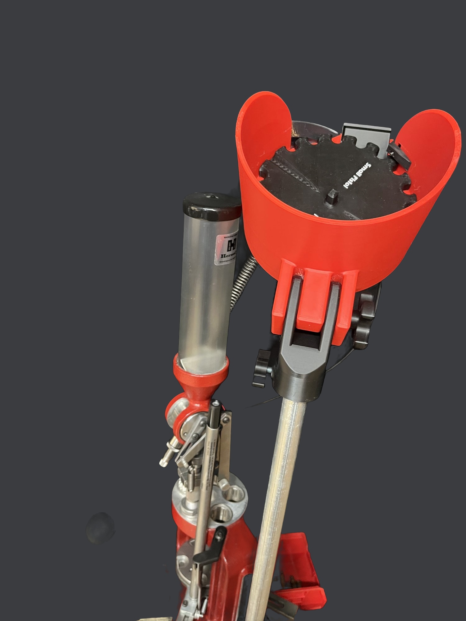Bullet Feeder — Hornady LNL on Press Mount, close-up
