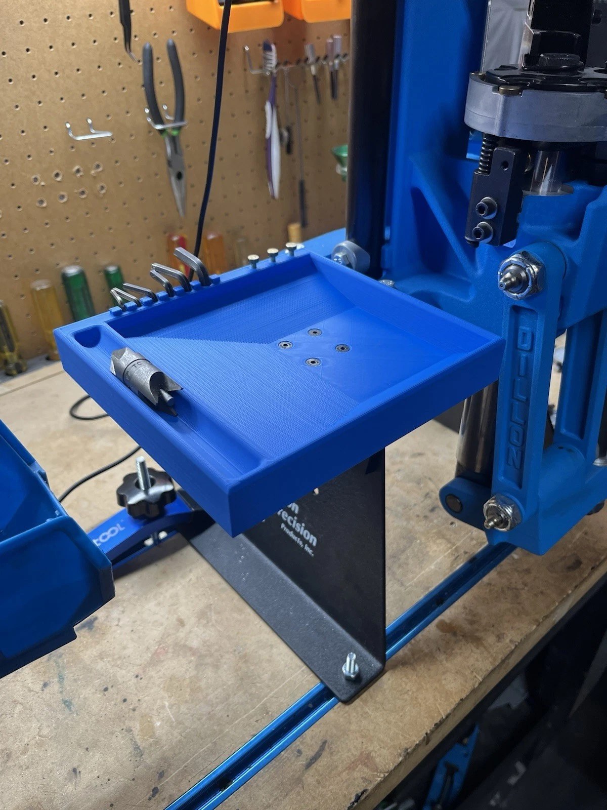 Dillon XL750/650 Bullet Tray & Bracket mounted on press
